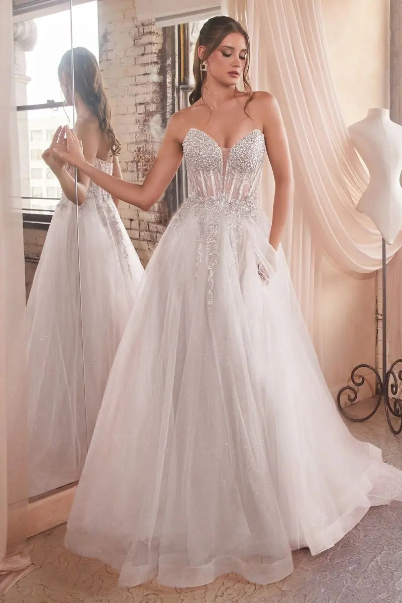 Vit klänning CD0230W Joliebridal