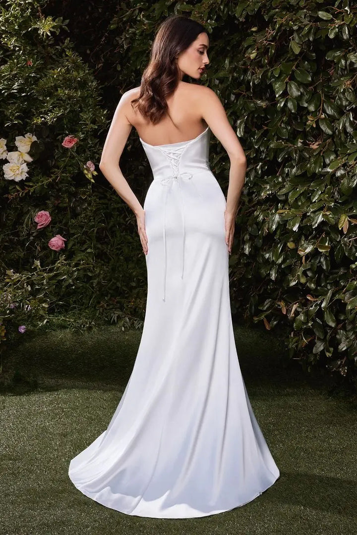 Enkel vit klänning 7451W - Joliebridal